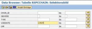 SE16 Tabelle RSPCCHAIN