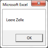 Leere Zelle