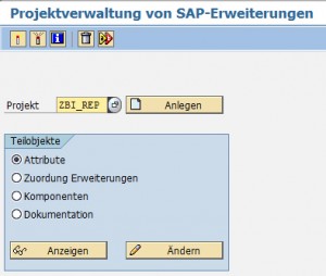 Projektverwaltung von SAP-Erweiterungen