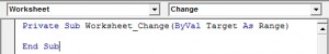 Worksheet_Change Event