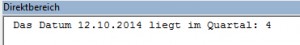 Quartal aus einem Datum ableiten