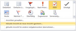 Aktuelle Ansicht als neue Ansicht speichern