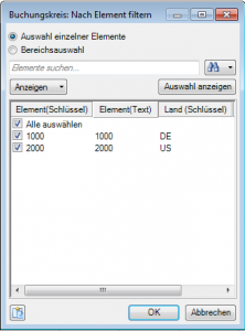 Buchungskreise 1000 und 2000 stehen zur Verfügung