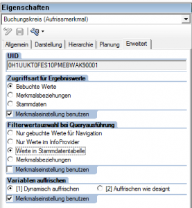 Eigenschaften Reiter Erweitert