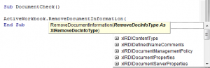 Konstanten der RemoveDocumentInformation Methode