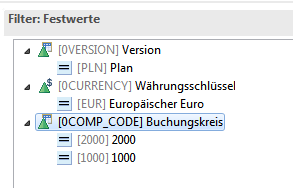 Filter für den Buchungskreis