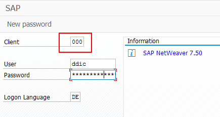 In SAP einloggen
