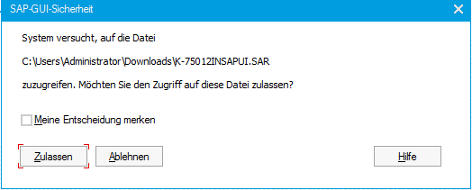 Sicherheitsabfrage