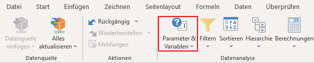 Parameter und Variablen anpassen