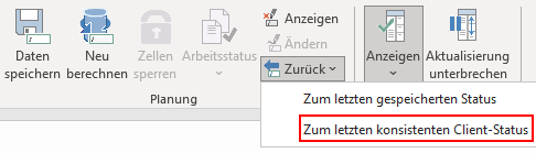 Zum letzten konsistenten Client-Status zurückkehren