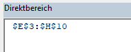 Ausgabe im VBA Direktbereich