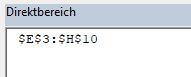 Ausgabe im VBA Direktbereich

