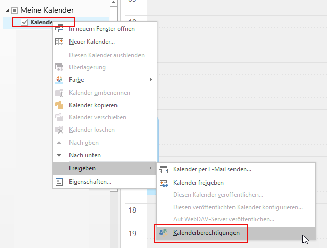 Kalenderberechtigungen