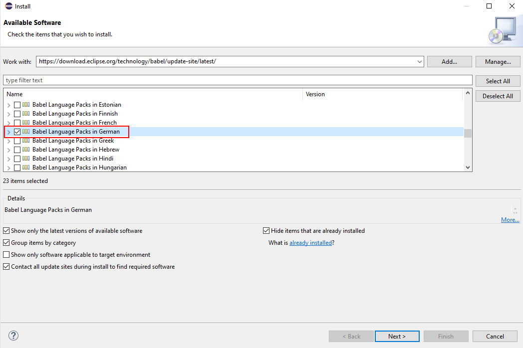 BW Modeling Tools (Eclipse) auf Deutsch starten Denis Reis