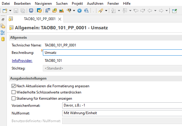 BW Modeling Tools auf Deutsch