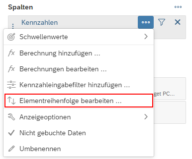 Elementreihenfolge bearbeiten