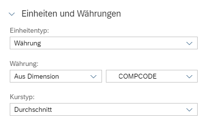 Währung aus Dimension ermittelt werden