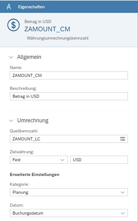 Eigenschaften der Kennzahl