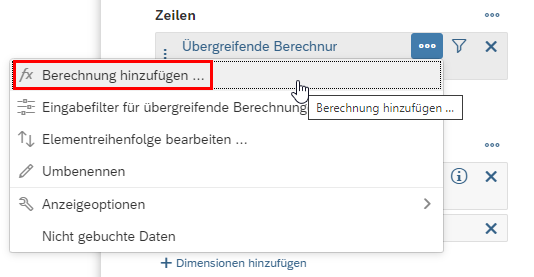 Berechnung hinzufügen