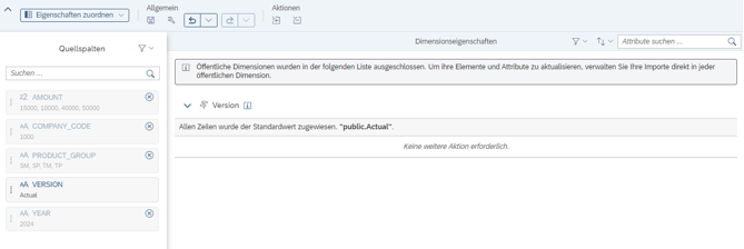 Eigenschaften zuordnen