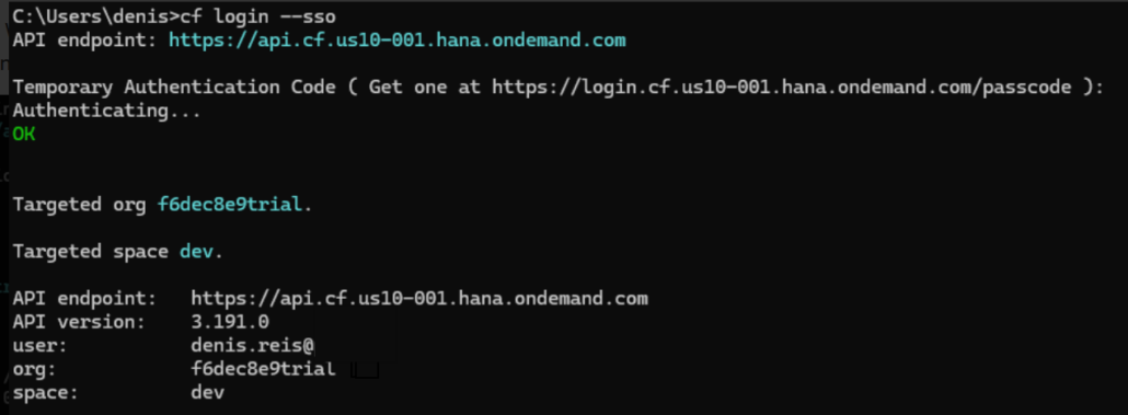 Anmeldung erfolgreich